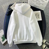 Chicdear Winter Sweatshirt Hoodie Oversize Fleece Hooded Cardigan Black White Women Clothes Solid Zip Up Hoodies Tops Long Sleeves