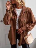 Chicdear-Winter outfits ideas New style long-sleeved top temperament casual shirt jacket