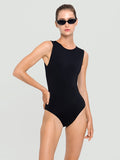 Chicdear-Black Friday Christmas Thanksgiving Backless Plain One Piece Swimsuit