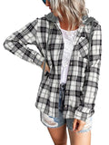 Chicdear-Winter outfits ideas Women's Hoodie Button-Down Casual Shirt Jacket