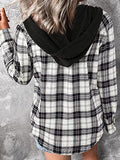 Chicdear-Winter outfits ideas Women's Hoodie Button-Down Casual Shirt Jacket