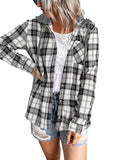 Chicdear-Winter outfits ideas Women's Hoodie Button-Down Casual Shirt Jacket