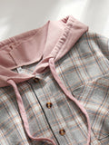 Chicdear-Winter outfits ideas Women's Hoodie Button-Down Casual Shirt Jacket