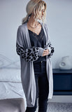 Chicdear-Winter outfits ideas Women's Knit Leopard Cardigan Sweater Jacket