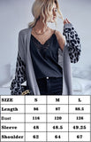 Chicdear-Winter outfits ideas Women's Knit Leopard Cardigan Sweater Jacket