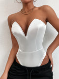 Chicdear-Winter outfits ideas Women's sexy V -neck tube top jacket