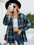 Chicdear-Winter outfits ideas Long-sleeve lapel plaid shirt jacket