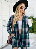 Chicdear-Winter outfits ideas Long-sleeve lapel plaid shirt jacket