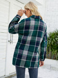 Chicdear-Winter outfits ideas Long-sleeve lapel plaid shirt jacket