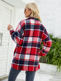 Chicdear-Winter outfits ideas Long-sleeve lapel plaid shirt jacket