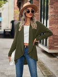 Chicdear-Winter outfits ideas New Long Sleeve Solid Color Loose Cardigan Top Knitted Jacket