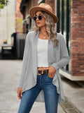 Chicdear-Winter outfits ideas New Long Sleeve Solid Color Loose Cardigan Top Knitted Jacket