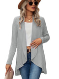 Chicdear-Winter outfits ideas New Long Sleeve Solid Color Loose Cardigan Top Knitted Jacket