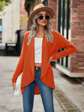 Chicdear-Winter outfits ideas New Long Sleeve Solid Color Loose Cardigan Top Knitted Jacket