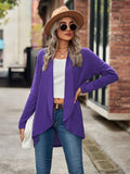 Chicdear-Winter outfits ideas New Long Sleeve Solid Color Loose Cardigan Top Knitted Jacket