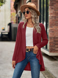 Chicdear-Winter outfits ideas New Long Sleeve Solid Color Loose Cardigan Top Knitted Jacket