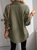 Chicdear-Winter outfits ideas New style long-sleeved top temperament casual shirt jacket