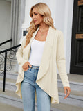 Chicdear-Winter outfits ideas Women's Long Sleeve Loose Collar Cardigan Top Knitted Jacket