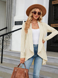 Chicdear-Winter outfits ideas Women's Long Sleeve Loose Collar Cardigan Top Knitted Jacket