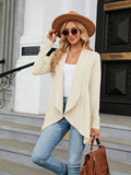 Chicdear-Winter outfits ideas Women's Long Sleeve Loose Collar Cardigan Top Knitted Jacket