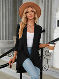 Chicdear-Winter outfits ideas Women's Long Sleeve Loose Collar Cardigan Top Knitted Jacket