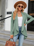 Chicdear-Winter outfits ideas Women's Long Sleeve Loose Collar Cardigan Top Knitted Jacket