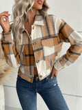 Chicdear-Winter outfits ideas New women's plaid cross-border long-sleeved shirt jacket