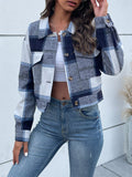 Chicdear-Winter outfits ideas New women's plaid cross-border long-sleeved shirt jacket