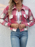 Chicdear-Winter outfits ideas New women's plaid cross-border long-sleeved shirt jacket