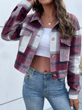 Chicdear-Winter outfits ideas New women's plaid cross-border long-sleeved shirt jacket