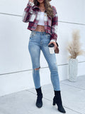 Chicdear-Winter outfits ideas New women's plaid cross-border long-sleeved shirt jacket