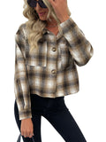 Chicdear-Winter outfits ideas New women's plaid cross-border long-sleeved shirt jacket