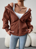 Chicdear-Winter outfits ideas Women's Fashion Casual Loose Casual Sweater Cardigan Hooded Jacket