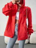 Chicdear-Winter outfits ideas Women's Fashion Casual Loose Casual Sweater Cardigan Hooded Jacket