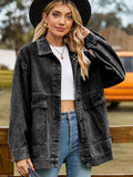 Chicdear-Winter outfits ideas New all-match slim retro classic loose denim casual jacket top