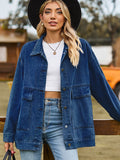 Chicdear-Winter outfits ideas New all-match slim retro classic loose denim casual jacket top