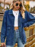 Chicdear-Winter outfits ideas New all-match slim retro classic loose denim casual jacket top