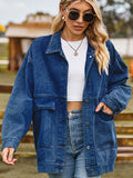 Chicdear-Winter outfits ideas New all-match slim retro classic loose denim casual jacket top