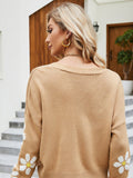 Chicdear-Winter outfits ideas Casual knitted cardigan jacket loose college style sweater cardigan