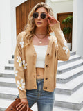 Chicdear-Winter outfits ideas Casual knitted cardigan jacket loose college style sweater cardigan