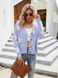 Chicdear-Winter outfits ideas Casual knitted cardigan jacket loose college style sweater cardigan