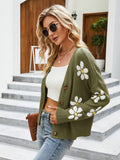 Chicdear-Winter outfits ideas Casual knitted cardigan jacket loose college style sweater cardigan