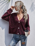 Chicdear-Winter outfits ideas New style lazy style knitted forest style solid color dot long-sleeved sweater jacket