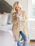 Chicdear-Winter outfits ideas New solid color grain velvet double pocket cardigan sweater jacket