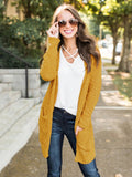 Chicdear-Winter outfits ideas New solid color grain velvet double pocket cardigan sweater jacket