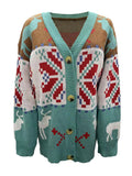 Chicdear-Winter outfits ideas Women's Christmas Casual Christmas Sweater Cardigan Jacket