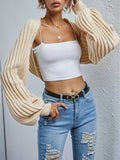 Chicdear-Winter outfits ideas New loose and versatile knitted cardigan short sweater shawl jacket