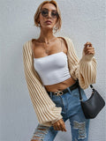 Chicdear-Winter outfits ideas New loose and versatile knitted cardigan short sweater shawl jacket