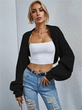 Chicdear-Winter outfits ideas New loose and versatile knitted cardigan short sweater shawl jacket