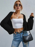 Chicdear-Winter outfits ideas New loose and versatile knitted cardigan short sweater shawl jacket